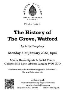 ALLHS lecture - History of The Grove