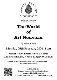 ALLHS lecture - World of Art Nouveau - 26-Feb-2024